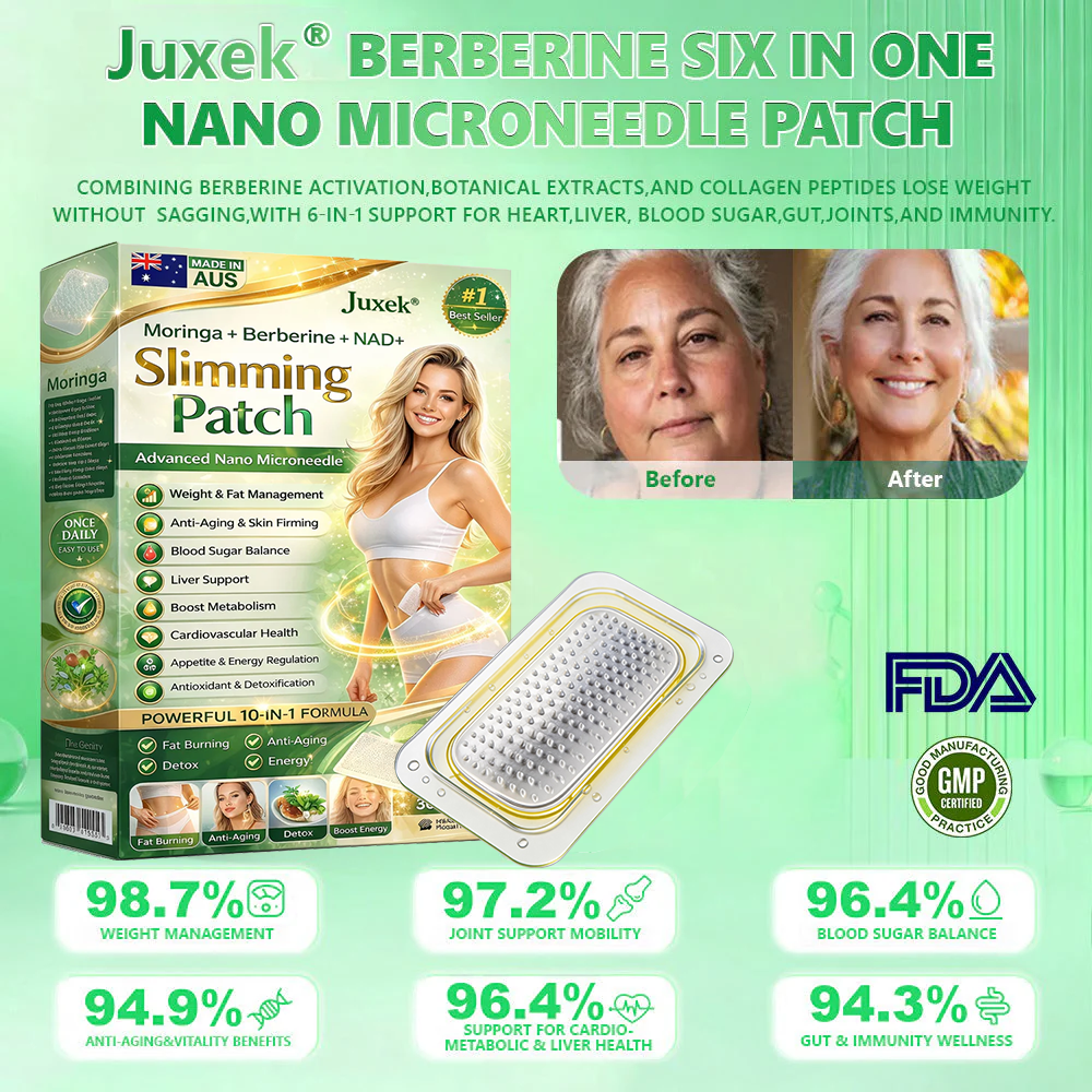 New 2026 Upgrade:  𝐉𝐮𝐱𝐞𝐤® Berberine 6-in-1 Nano Microneedle 𝖯𝚊𝗍𝖼𝗁 with Science-Backed Formula